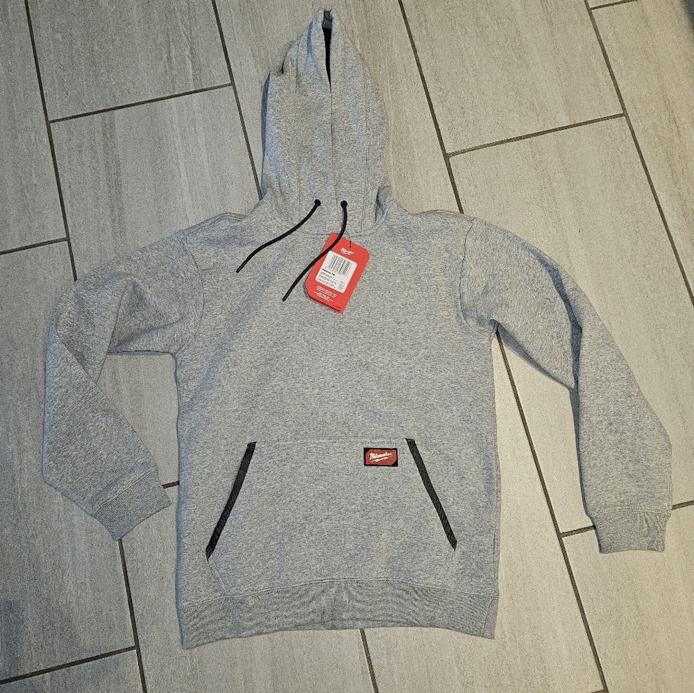 NWT Womens Milwaukee Tools Brand Gray Hoodie